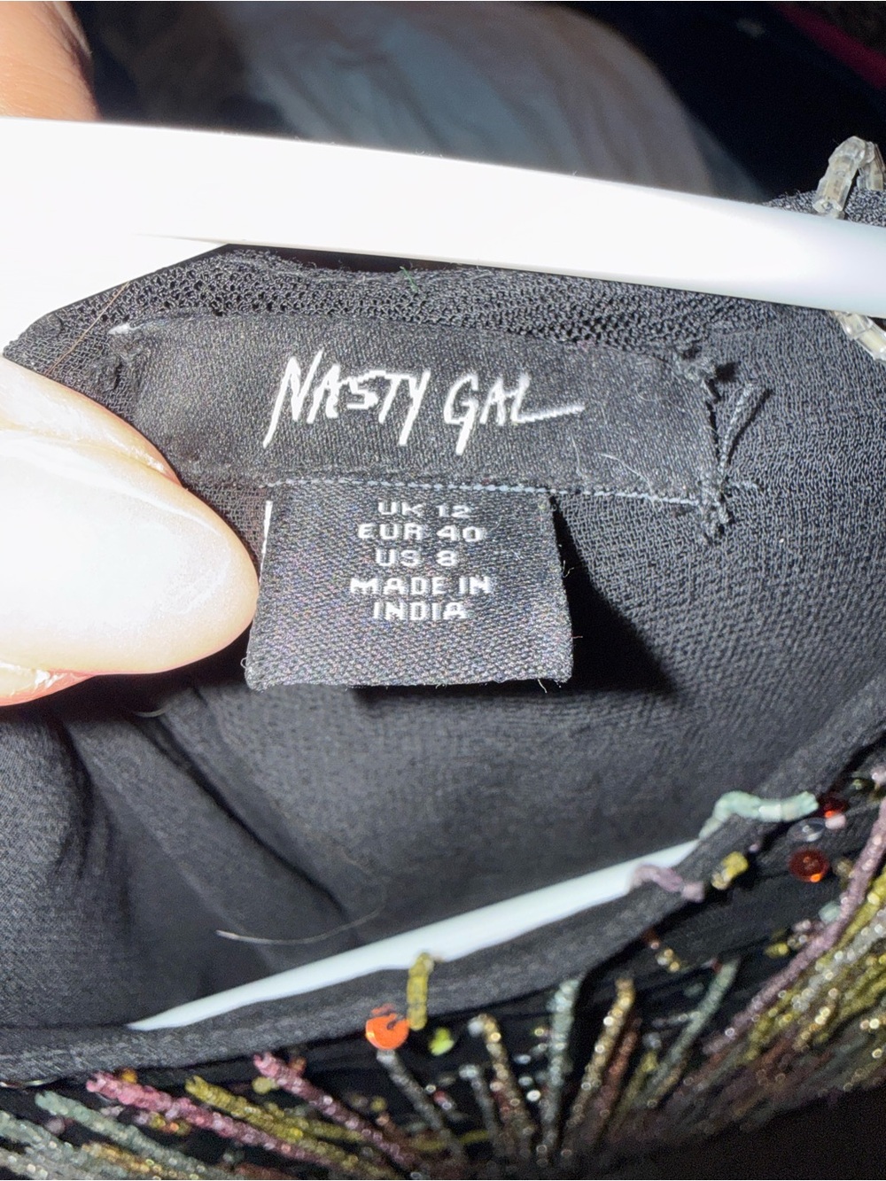 Nasty Gal Black Sequin Fringe Mini Dress - Picture 7 of 7